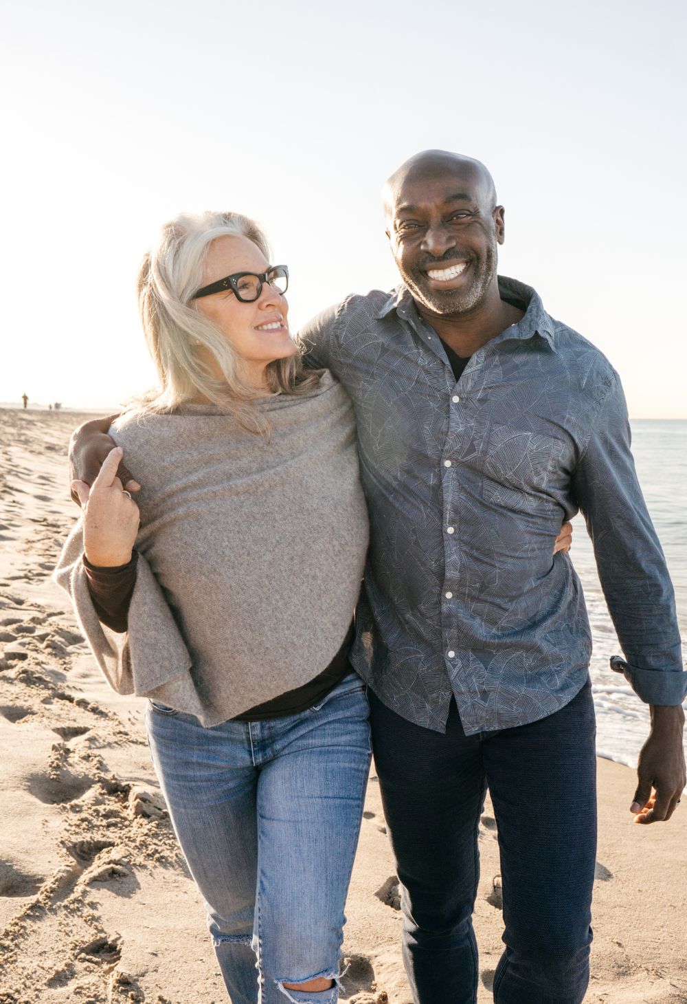 couple walking on the beach
